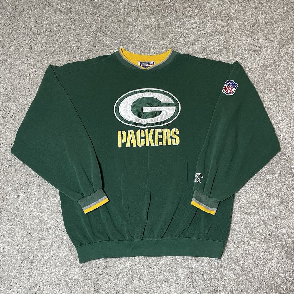Vintage Green Bay Packers Starter Pro Line Embroidered Crew Sweatshirt Mens XL